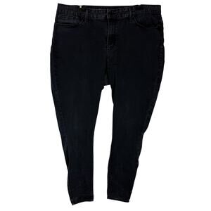 Signature By Levi Strauss Jeans Womens 18 Black Denim Stretch Modern Skinny Leg